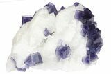 Cubic Purple-Blue Fluorite with Phantoms - China #161569-1